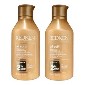 Redken - All Soft Shampoo (10.1 oz) - Moisturizing Argan Oil - 2 Pack